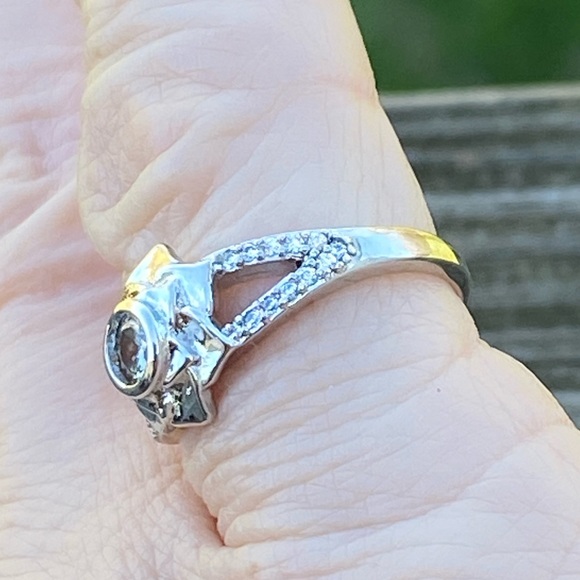 Lotus flower ring Cubic zirconia S925 Silver size 6 brand new - Picture 5 of 13